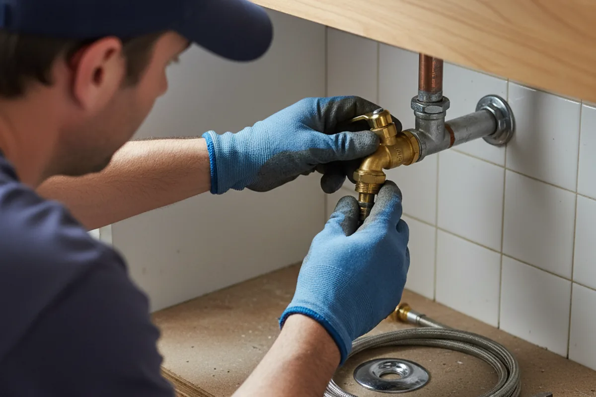 Shutoff valve and fitting work during Emergency Plumbing in Lewis Run
